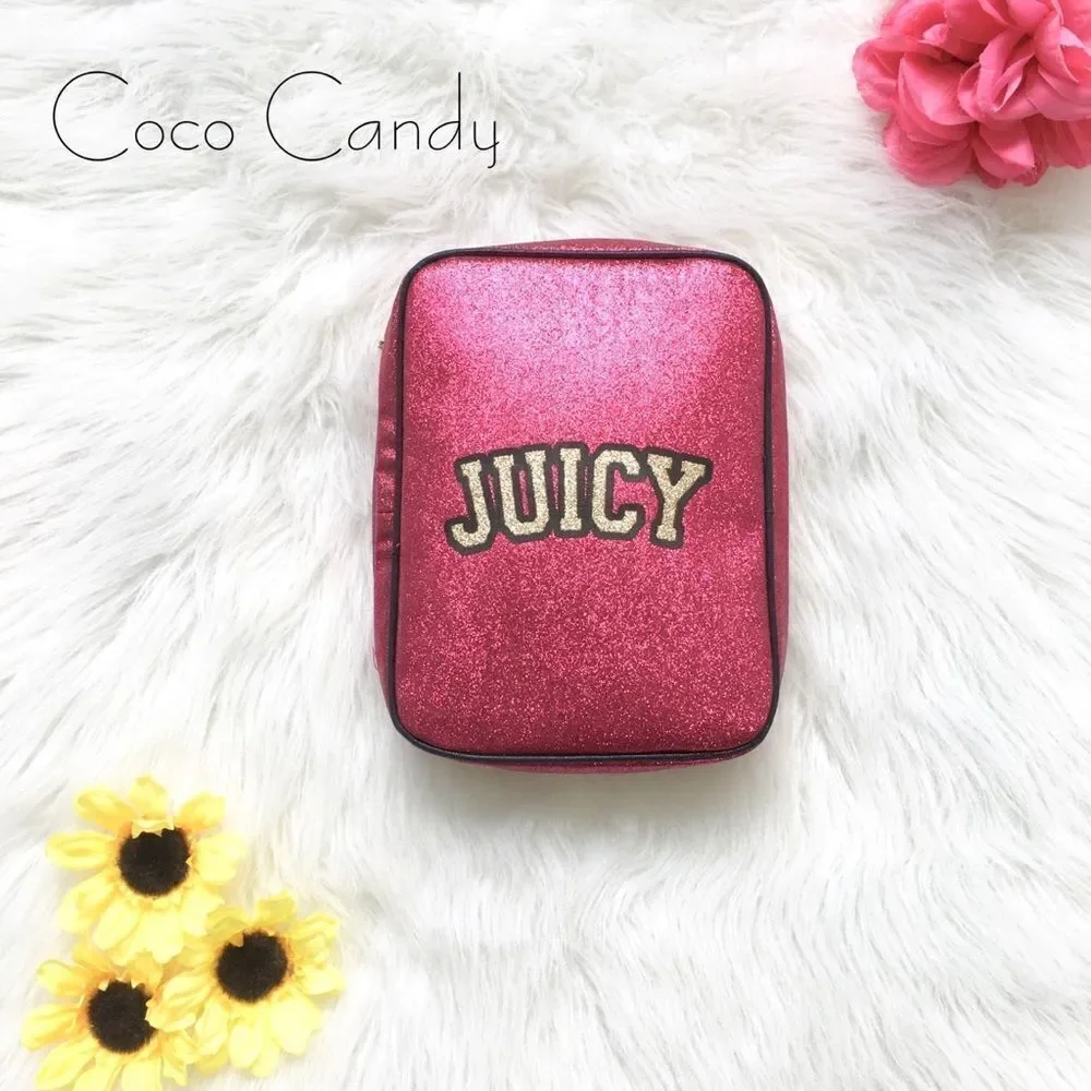 🆕Juicy Couture Logo Pink Cosmetic Case